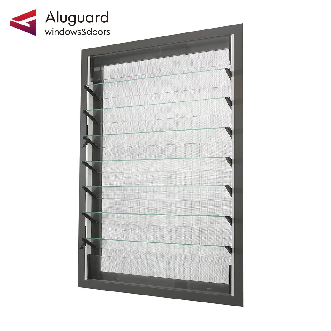USA standard  louver wall panel Easy installation glass louver windows luxury modern shutter gate design