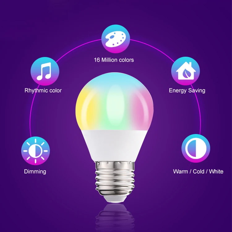 FXPOT дешевая Крытая E26 E27 B22 3W цветная RGB Затемняющая Светодиодная лампа с дистанционным