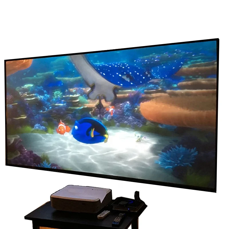 Домашний кинотеатр 110 дюймов alr ust экран 16:9 проектор с фиксированной рамкой alr PET Crystal alr экран 3D 4K UST проекционные экраны