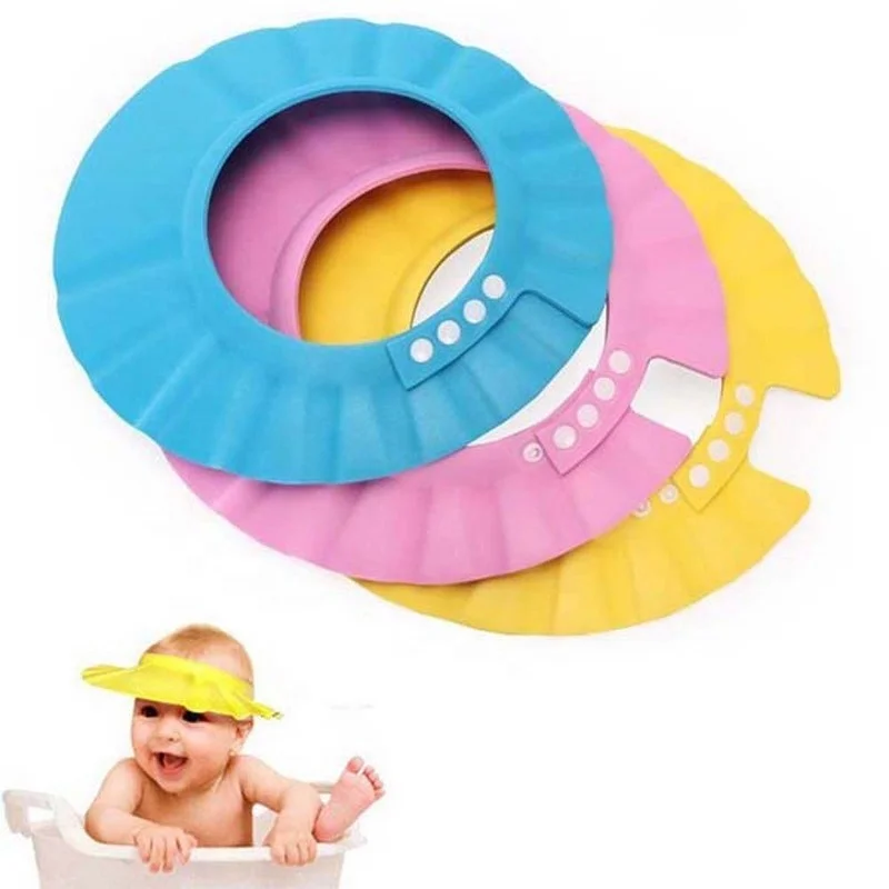 Baby Kids Children Shampoo Bath Shower Cap Adjustable Baby Shower Hat health Bathing Wash Hair Hat (60775639254)