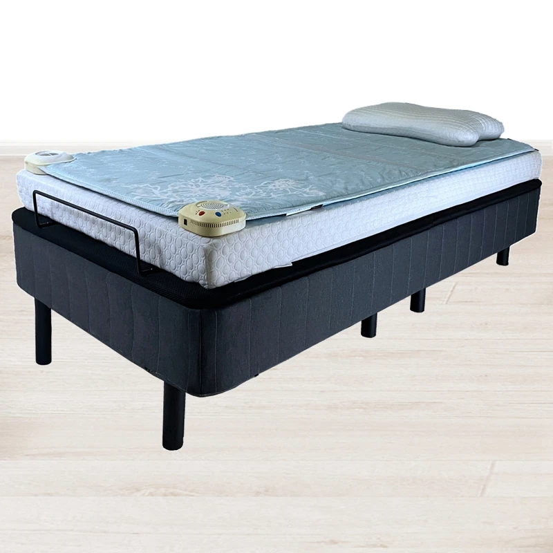 Inclined frame bed mattress only adjustable foundation base with 8 wheels