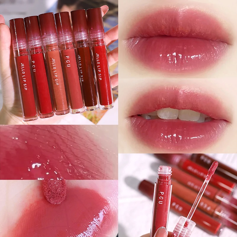 High Pigment Wholesale 6 Colors Lip Makeup Hydrating Hide Lip Lines Waterproof Long Lasting Non Greasy Mirror Jelly Lip Gloss