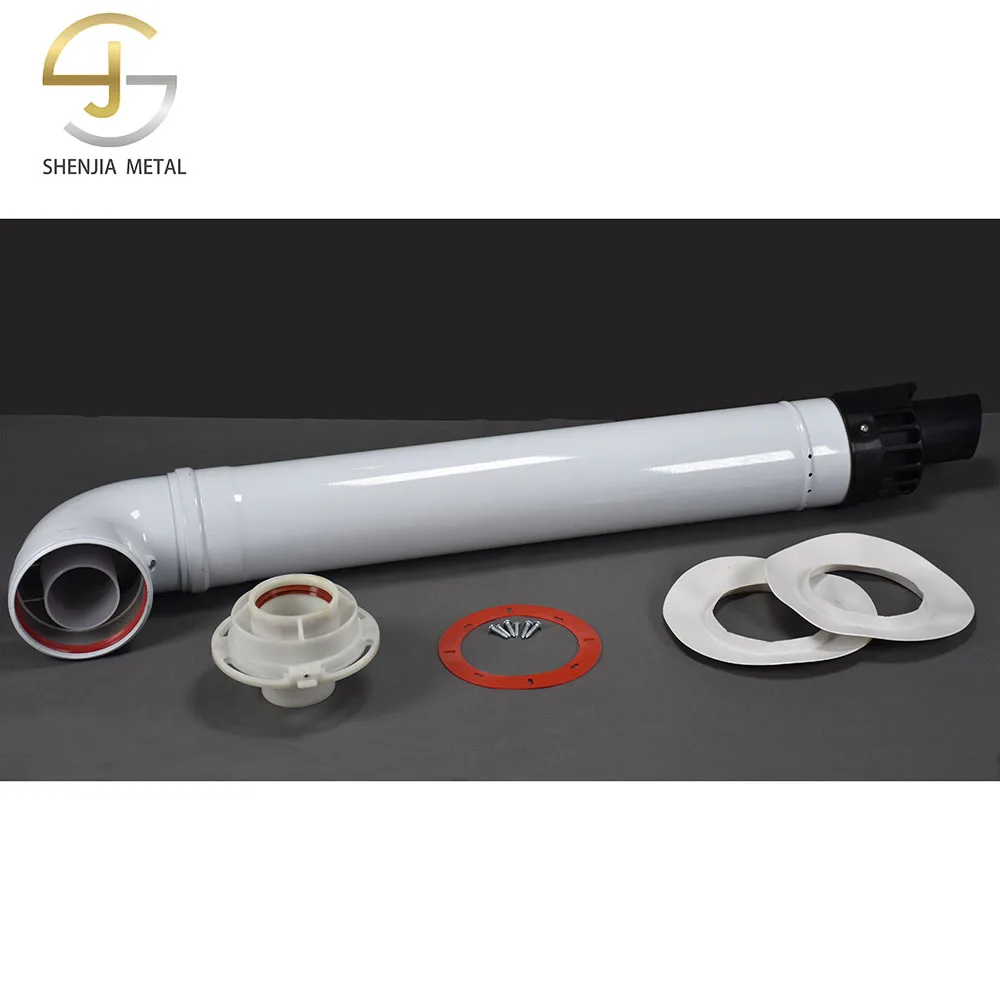 Condensing vent pipe double layer pipe intake and exhaust 100/60mm freplace ftting with drain hole