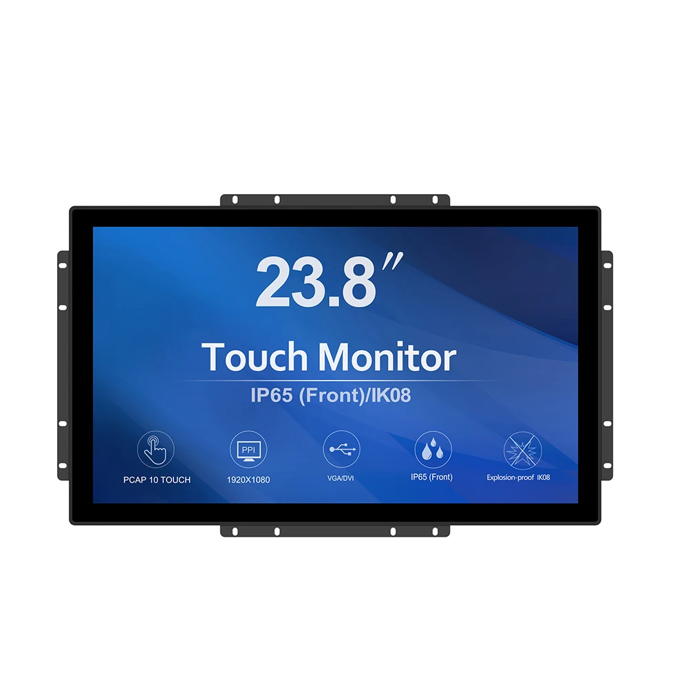 GreenTouch 23.8 inch 10 points Industrial Touch Monitor Open frame Touch Screen LCD Display Monitors