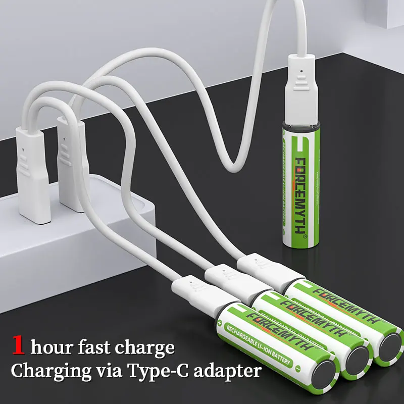 Factory direct sale aa lithium battery rechargeable battery 1.5v 2500mWh low self-discharge can be used for solar lights