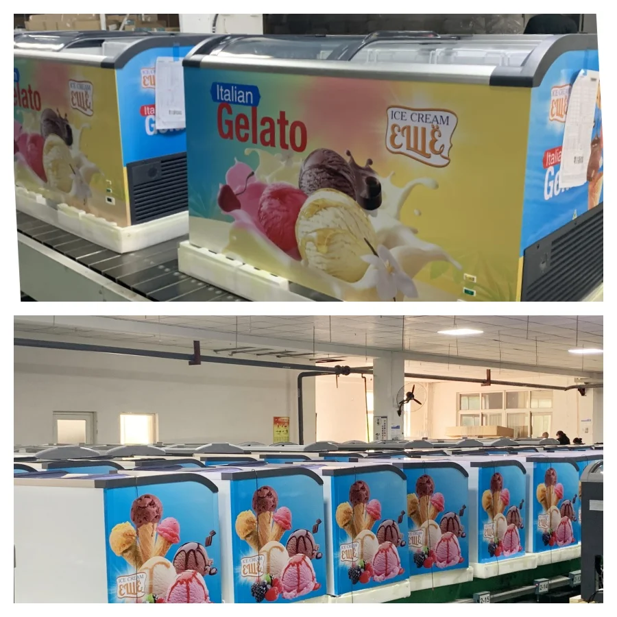 Kenkuhl ice cream freezer ETL Commercial  fridge display cabinet  Ice Cream Display Freezer CE shopping mall