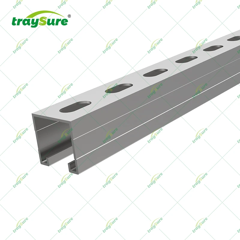 TRAYSURE Solar Mounting System Perforated Cable Tray Solar Panels Support Steel C Channel Solar Mounting System