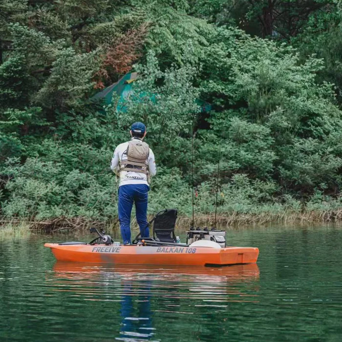 LSF Ocean fishing chair plastic kayak 1 person boat pedal drive sport fishing with pedal