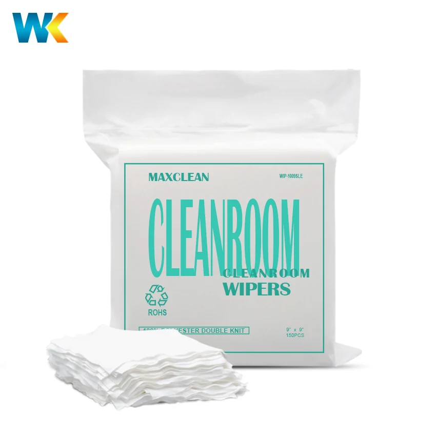 High Quality 100% Polyester Cleanroom Manufactured Wiper Cleaning Efficiency Cleanroom Non Dust Wiper