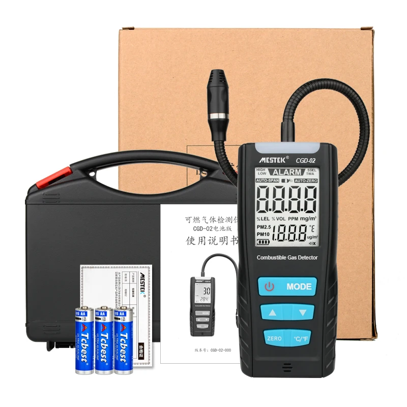 
Mestek Portable combustible gas leak detector for CH4, CO,C2H6 