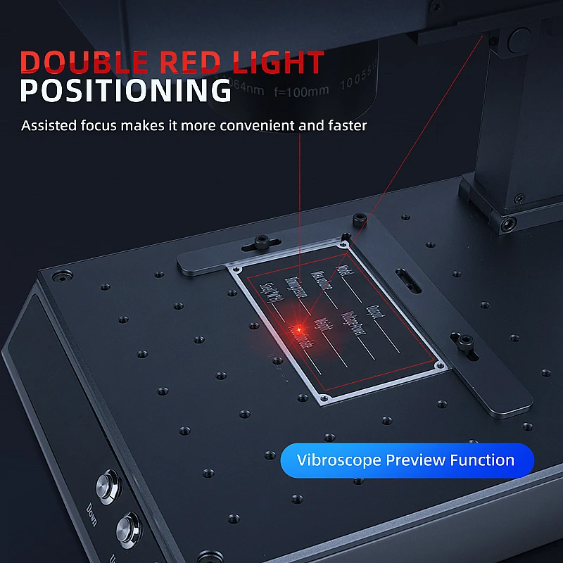 Desktop Portable Fiber Laser Engraver Engraving All Material for Metal Paper Glass Plastic Leather Woodworking Cutting