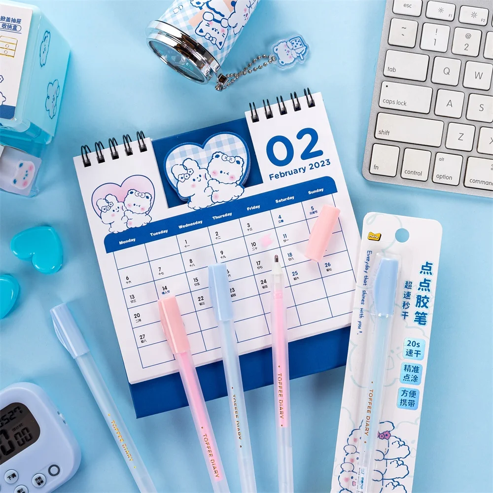 Maihe stationery colored themed Kawaii Glue Pens,Glue pen blister pack , DIY glue pen for kids crafts