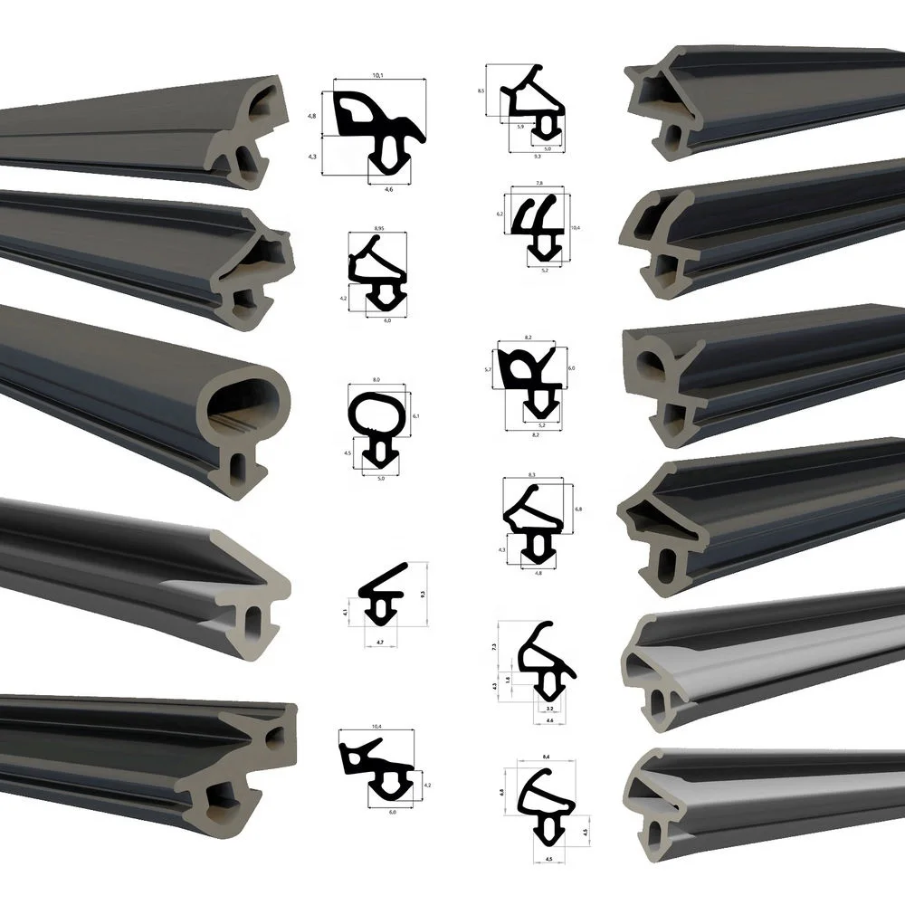 custom profile waterproof fireproof soundproof flat extruded silicone rubber epdm pvc window door sealing strip
