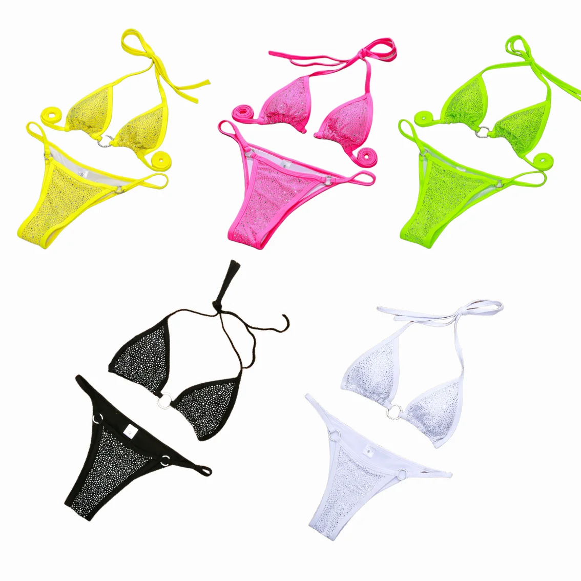 Hot selling sexy two piece sling  cover ups  xxl  micro bikini  women  summer   swimwear beachwear seamless