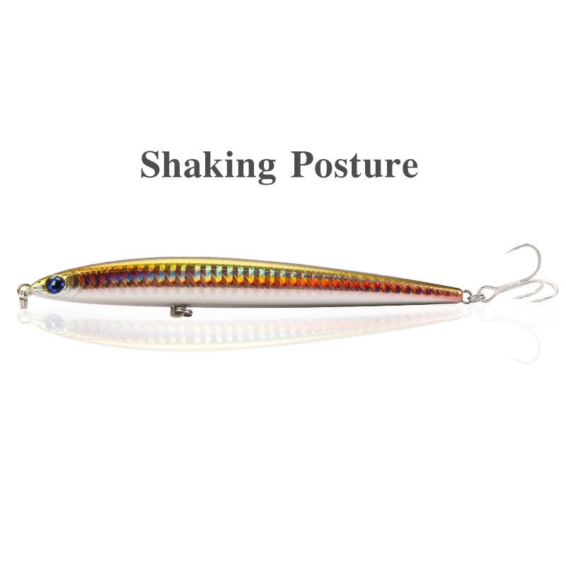 Tsurinoya  Fishing Lure DW23 125mm 28g Treble Hooks Hard Sinking Pencil Bait Seabass lure