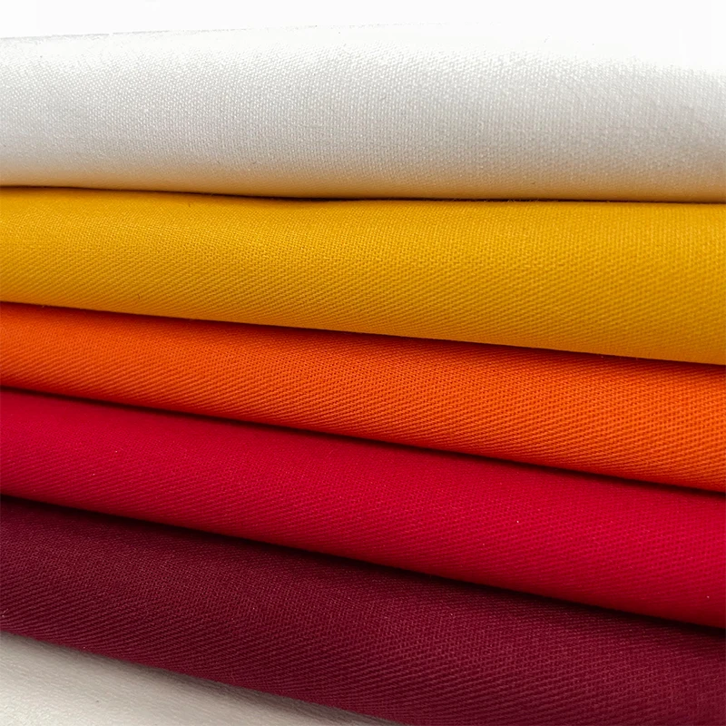 Multicolor clear texture 100 Cotton Wicking moisture and wicking sweat twill 130 * 70 150 gsm lightweight workwear dyed fabric