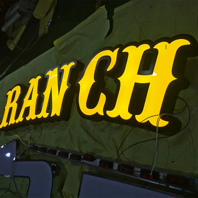 Top sign outdoor led light custom signs large 3d acrylic letters channel letter lights
