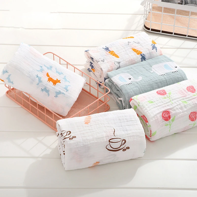 Wholesale Custom Print Cotton Quilt Bamboo Swaddle Muslin Baby Child Blanket