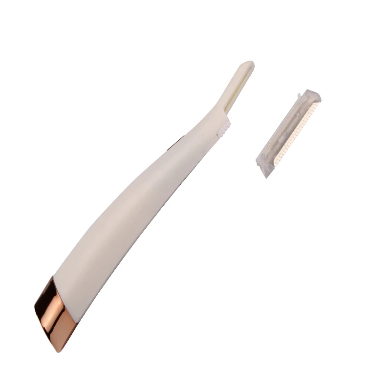 Private Label Wholesale Mini Electric Makeup Razo Led Eyebrow Trimmer Epilator Set Built-in LED Light Facial Hair Removal