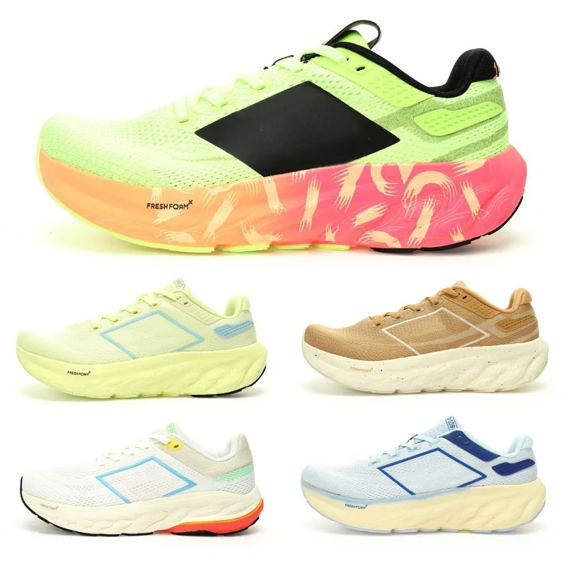 New Fresh Foam X 1080V13 Running Shoes London Marathon Starlight Marine Blue Men Women Sports Low Sneakers 40-45