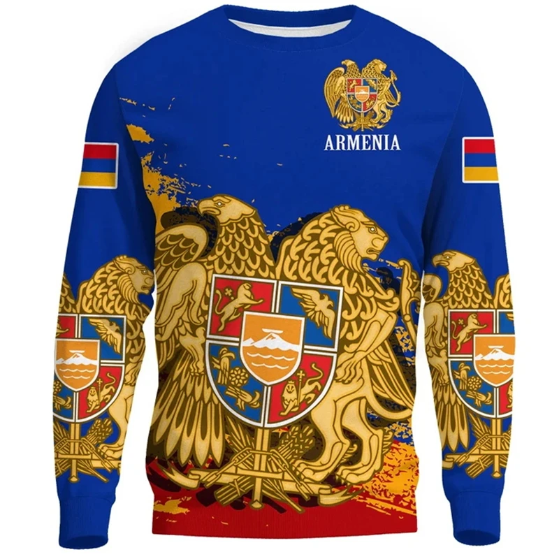 Spring Autumn Armenia Flag Pattern Pullover Sweatshirts Foe Men Women Casual Large Size New in Hoodie Mens Sport Tracksuit