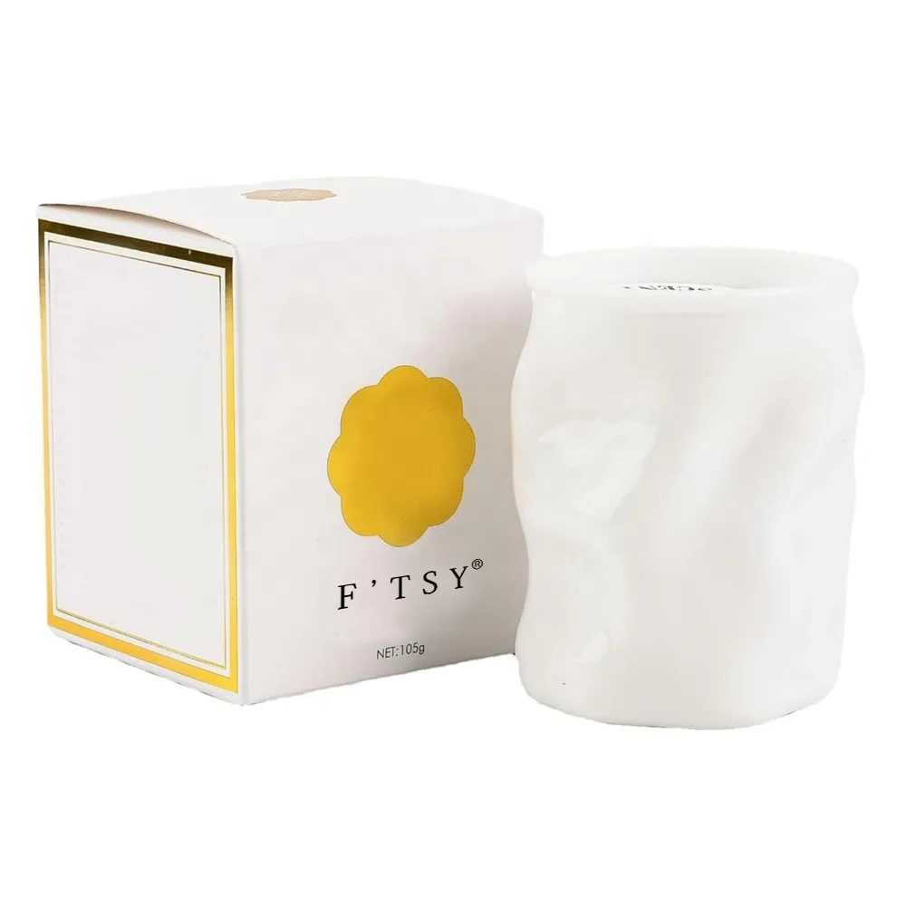 Hot selling Home Use Ceramics Bottle Customize Color Aromatherapy Wax Handmade Scented Candle Set