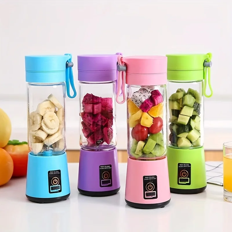 Portable 6 blades Usb Rechargeable Blender cup portable juicer Home Use Fruit Ice Smoothie blender mini juicer blender