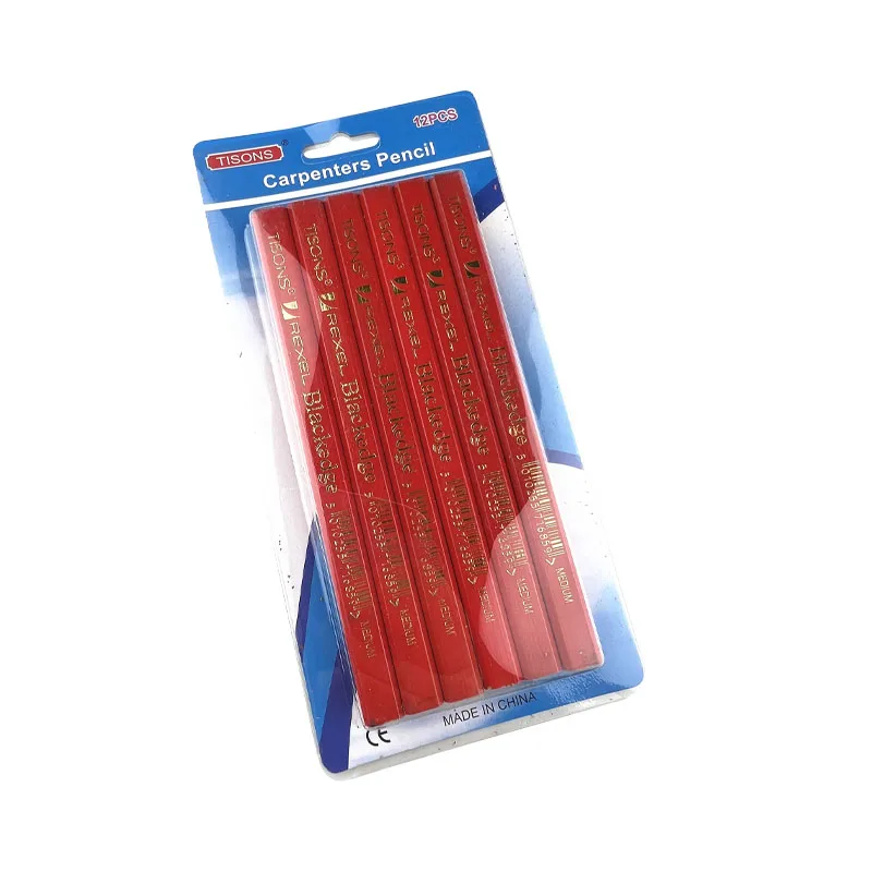 7 Inch Carpenter Pencil Flat lead pencil Square Shape Wooden Carpenter Pencil For DRY Woodworking Tools