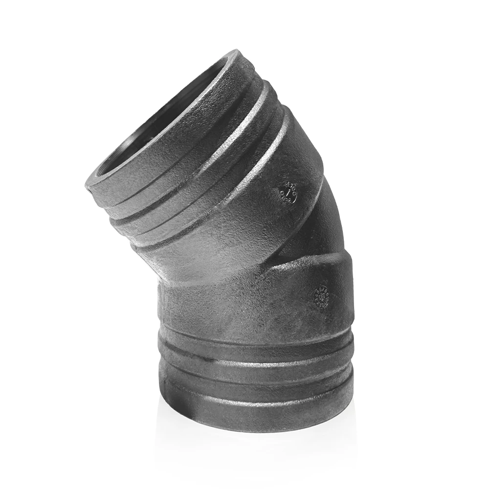 Hdpe Elbow Dn32-dn315 Electrofusion Gas Fittings Connector Black Yellow Pe 45deg Elbow 45 Degree Bend