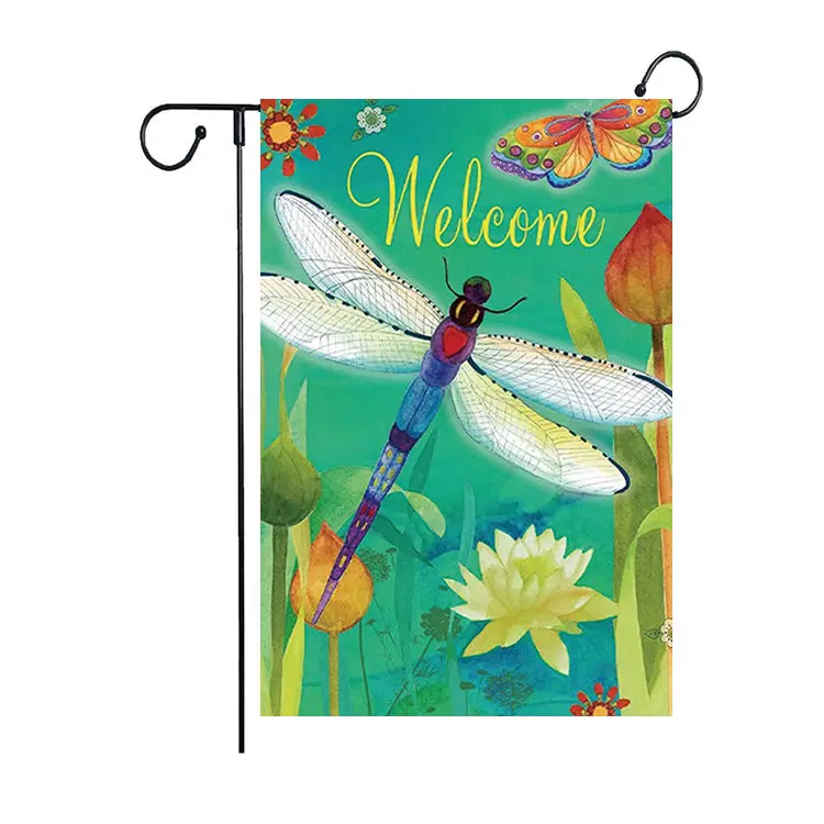 Factory Price Yard Sign Banner Custom Double Side Polyester Spring Theme Garden Flags For Outside Decor