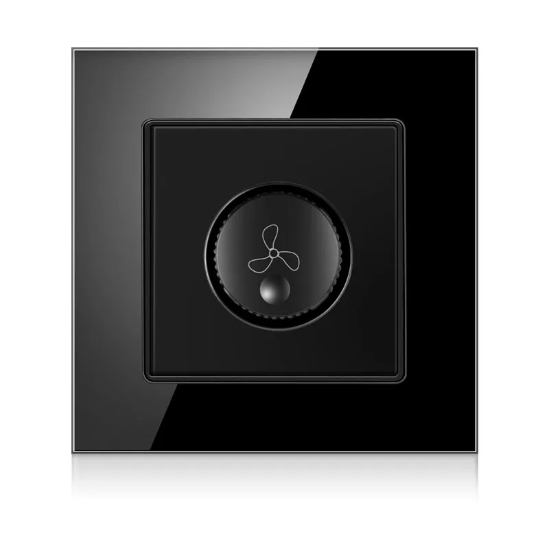 Tempered glass panel switches smart home wall speed control switch for fan