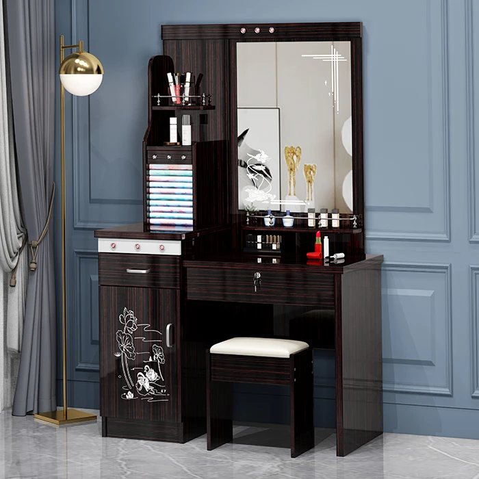 Makeup Dresser Table Chair Home Furniture Wooden Dressing Table with Mirror