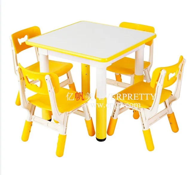 Kindergarten Kid Plastic Table Chair Childcare Furniture Kids Desk and Chair for Nursery Student