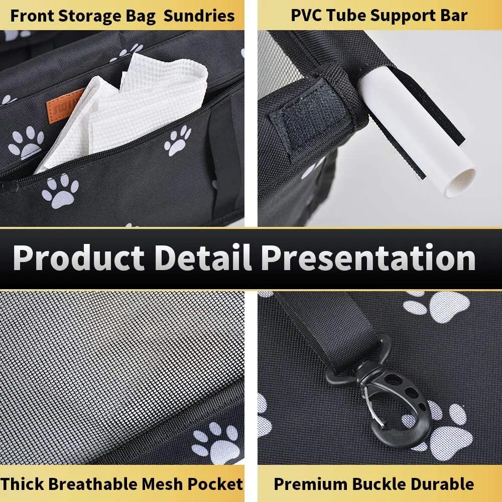 Advocator OEM/ODM Oxford Breathable Folding Soft Washable Travel Bags pet products dog car seat carrier