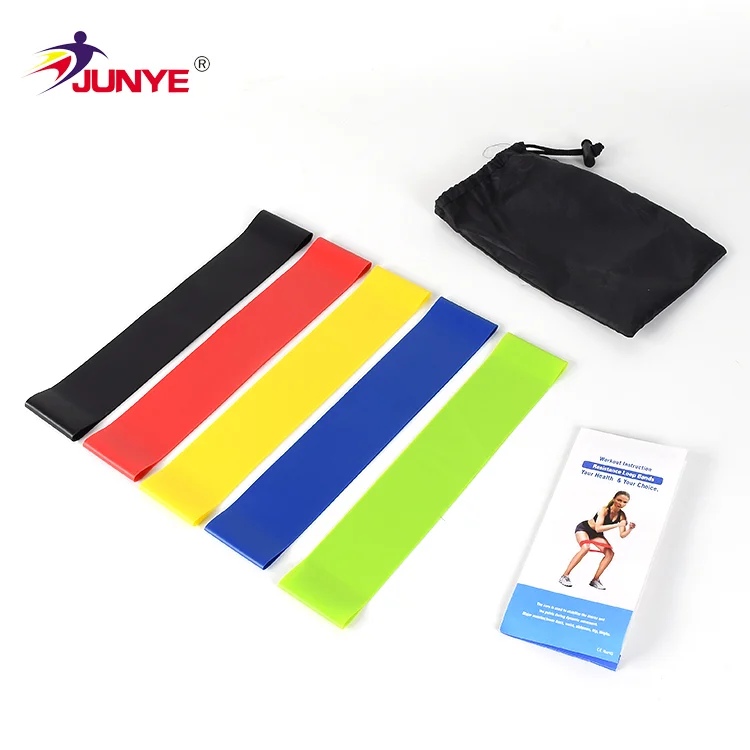 Exercise Workout Elastic Non Slip Fabric Rubber Booty Bands Resistance Hip Circle Loop Bands Set Sport Bands Fitness