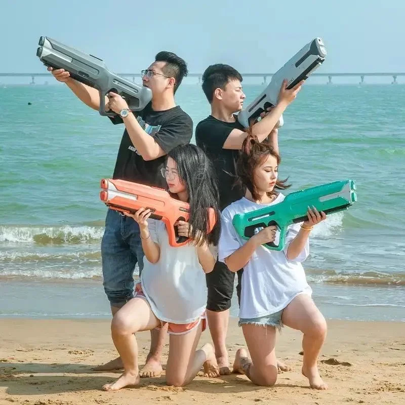 Summer Outdoor Sports Plastic and Plastic Unisex Beach Toy Set Electric Water Gun