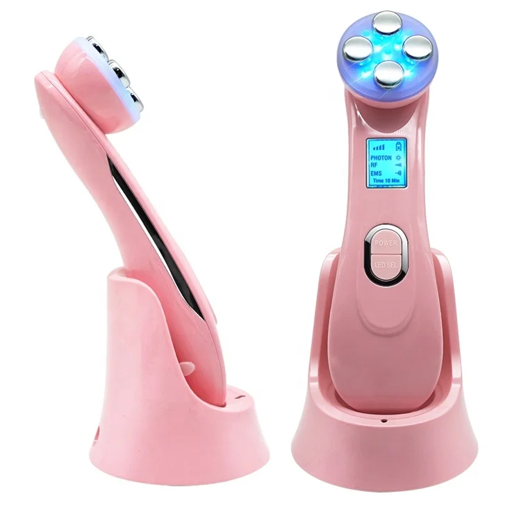 5 in 1 Facial Massager RF Skin Tightening Anti Aging EMS Beauty Instrument