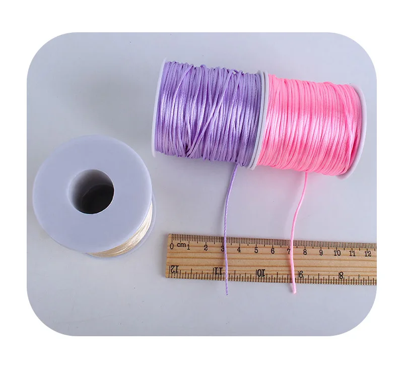 DIY Accessories Teeting Toys Bracelet Necklace Pacifier Clips Strong Nylon Satin Silk Crochet Braided Cord