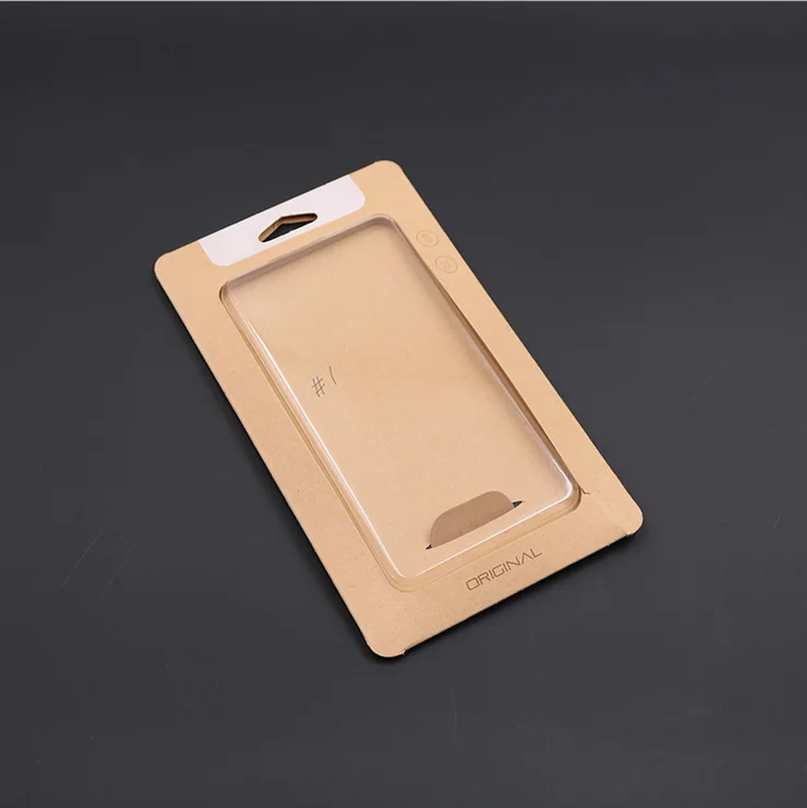 
Retail Recycled Material Kraft Paper Mobile Cell Phone Case Packaging Box 