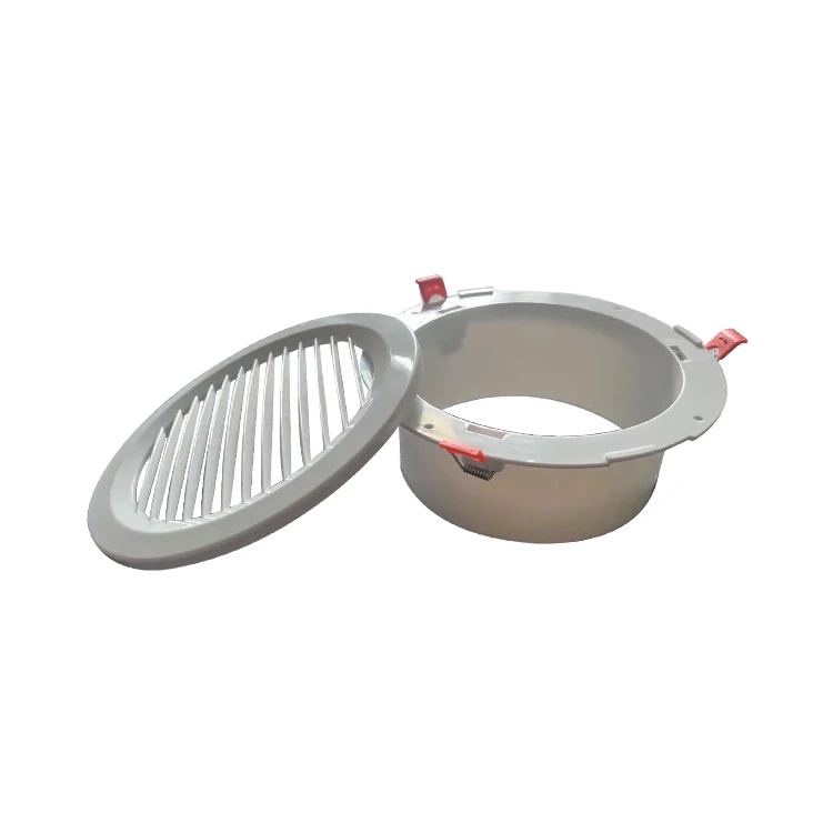 Circle-type Indoor ventilation outlet duct pipe cover cap ABS circular air vent grille for ceiling mounting accessories