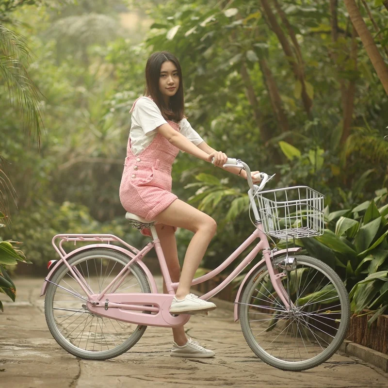 Ladies Bike with Basket Good Quality Cheap Old Style Cycle Wholesale Fashional 20 24 Inches Women Bicycle City Bike