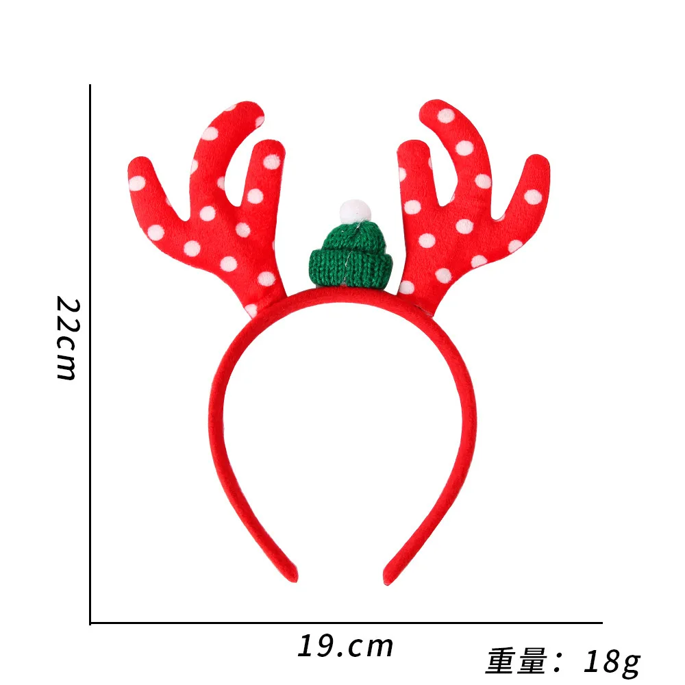Christmas Decoration Headband Antler Pentagram Santa Claus Headband Kids Adult Christmas Party Hair Accessories