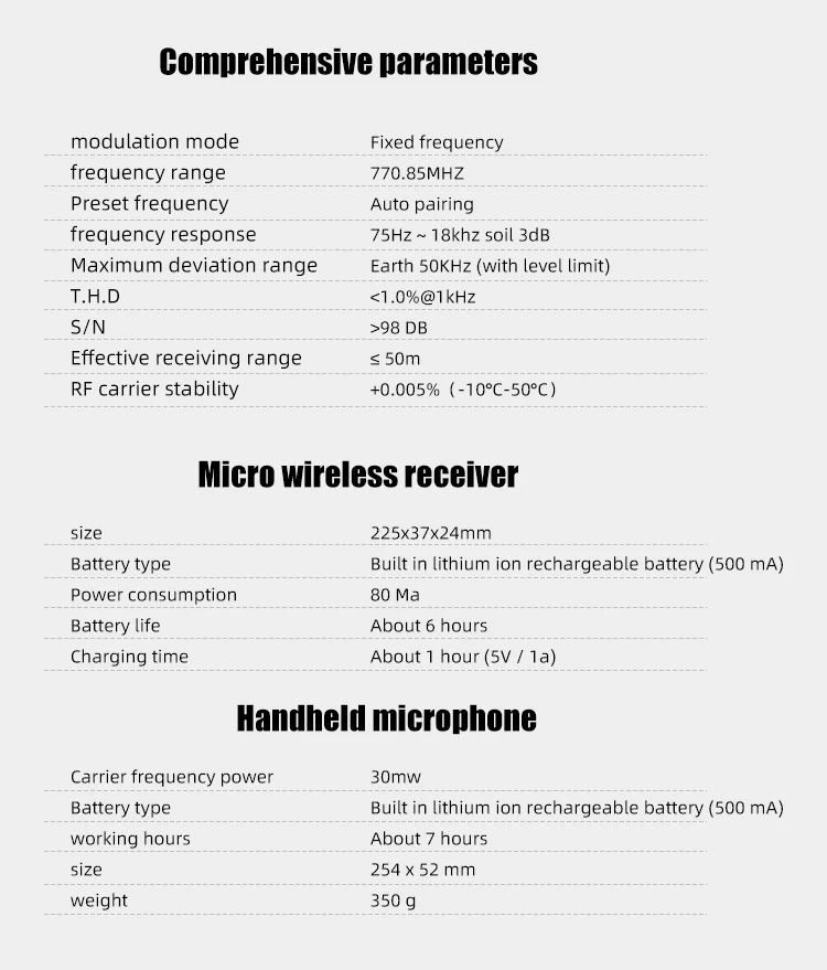 Sans Fil Professionnel Ktv Stage Handheld Audio System Dynamic Professional Wireless Microphone Noise Cancelling Microfone >98DB