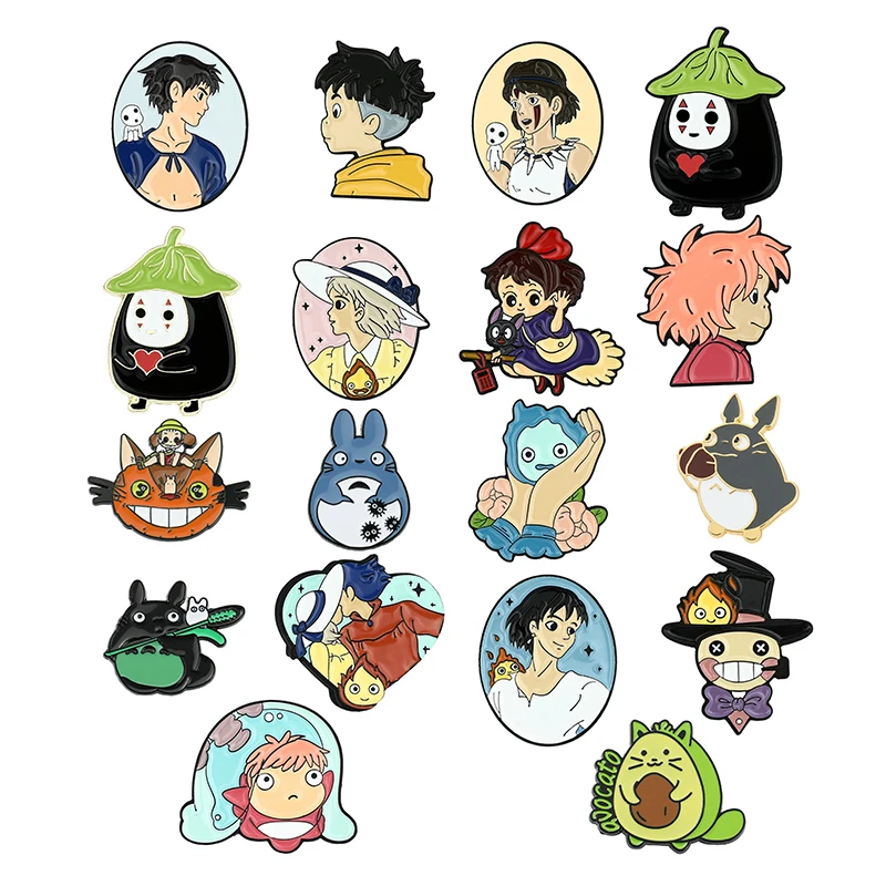 Wholesale customization Cartoon Anime Enamel Pin Badge Backpack Collar Lapel Pin Metal Brooch Jewelry Pin