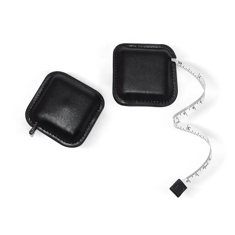 Wintape Square Leather Retractable Tape Measure for Body Measuring 60Inch Retractable Soft Measuring Tape for Body