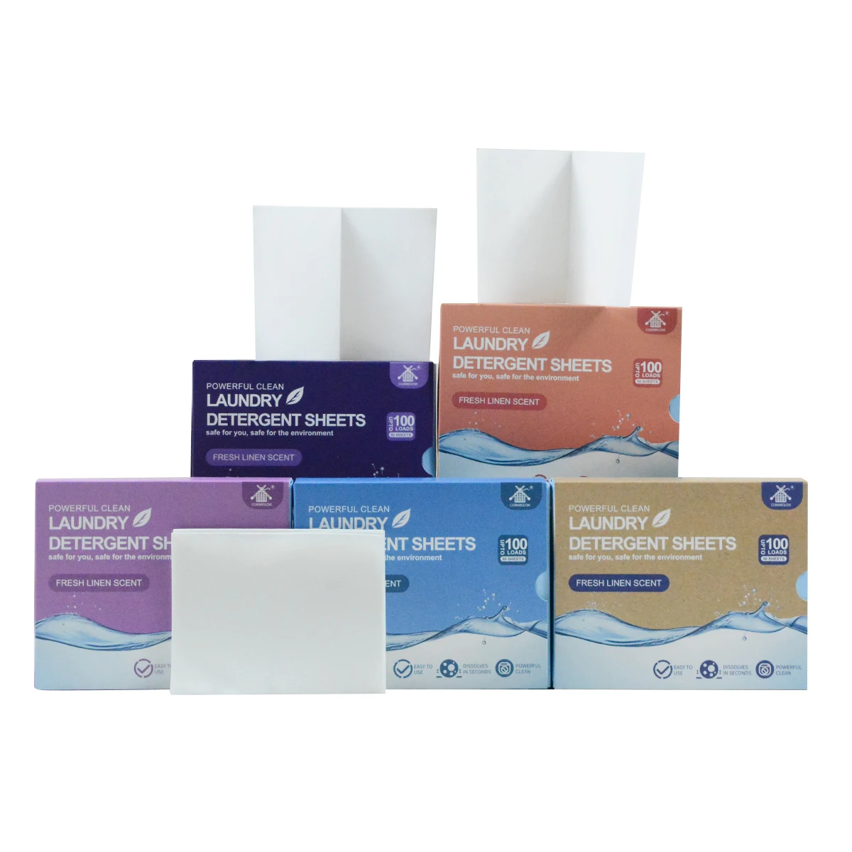 Super Concentrated Plant Extract Eco Friendly Laundry Detergent Paper Washing laundry detergent Sheets Strips for Travel