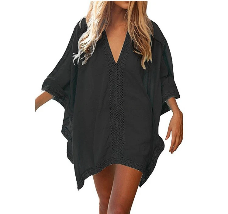 Beach Cover Up Dress Women Lace Bathing Suit Swimsuit Cover Ups Summer Beach Wear Tops Kaftan Tunic Bikini Cover Ups
