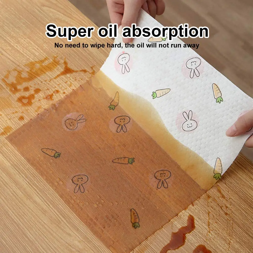 Thick lazy rag dry and wet kitchen disposable household cleaning towel dish cloth 30% PP +70% Pulp material