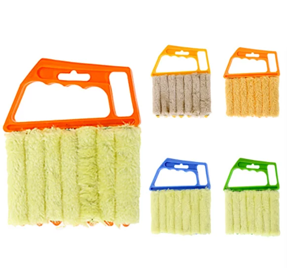Useful Microfiber Window Cleaning Brush Air Conditioner Duster Cleaner Venetian Blind Blade Cleaning Brush