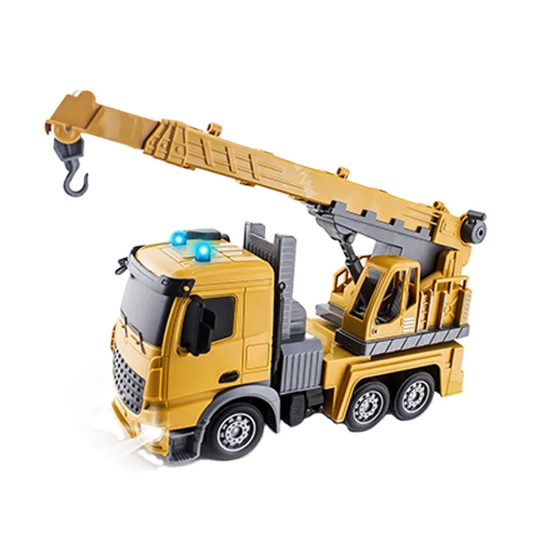 2021 Kids RC Car Toy 2.4G RC 1:24 Remote Control Crane Construction Engineering Truck 6CH RC Crane Truck for Christmas Gift